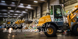 Interpello Ambientale 20.10.2021 - Tipologia 4e) Allegato IV alla parte seconda D. Lgs. 152/2006