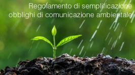 Regolamento di semplificazione obblighi di comunicazione ambientale Regolamento di semplificazione obblighi di comunicazione ambientale