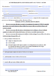 D.P.C.M. 03 novembre 2020 | modello di autodichiarazione D.P.C.M. 03 novembre 2020 | modello di autodichiarazione