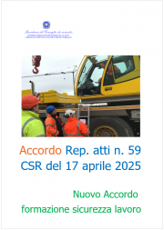 Accordo Rep. atti n. 59 CSR del 17 aprile 2025