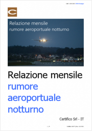 Relazione mensile sul rumore aeroportuale notturno 