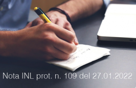 Nota INL prot. n. 109 del 27 gennaio 2022 