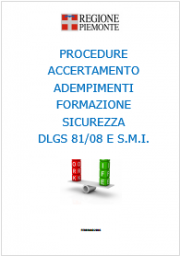 Formazione Sicurezza: Info e Procedure accertamento Formazione Sicurezza: Info e Procedure accertamento