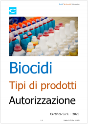Biocidi: Tipi di prodotti e autorizzazione Biocidi: Tipi di prodotti e autorizzazione