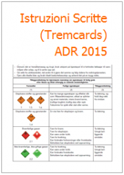 Istruzioni Scritte (Tremcards) ADR 2015 Istruzioni Scritte (Tremcards) ADR 2015