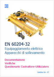 EN 60204-32 Equipaggiamento elettrico Apparecchi di sollevamento 