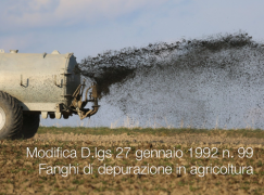 Modifica D.lgs 27 gennaio 1992 n. 99 - Fanghi di depurazione in agricoltura