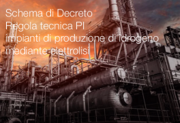 Schema DM regola tecnica PI impianti di produzione di idrogeno mediante elettrolisi 