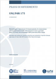 UNI/PdR 175:2025 / Metodologie manutenzione delle tubazioni di scarico a gravità con tecnologie CIPP