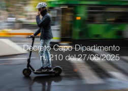 Decreto Capo Dipartimento n. 210 del 27/06/2025