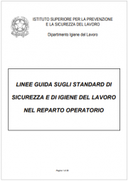 Linee guida standard di sicurezza/igiene del lavoro reparto operatorio