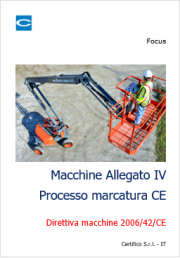 Macchine Allegato IV Processo marcatura CE Macchine Allegato IV Processo marcatura CE