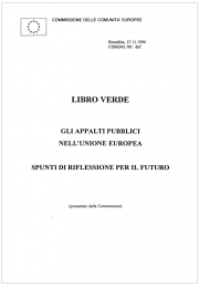 Libro Verde - Gli appalti pubblici nell'Unione Europea