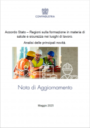 Accordo CSR sulla formazione lavoro / Note Confindustria Maggio 2025