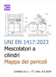 UNI EN 1417:2023 | Mescolatori a cilindri mappa dei pericoli UNI EN 1417:2023 | Mescolatori a cilindri mappa dei pericoli