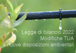 Legge di bilancio 2022 | Modifiche TUA e nuove disposizioni ambientali