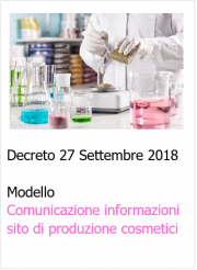 Modello Comunicazione delle informazioni di sito di produzione cosmetici Modello Comunicazione delle informazioni di sito di produzione cosmetici