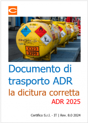 Documento di trasporto ADR: la dicitura corretta