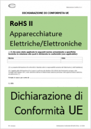Dichiarazione UE di Conformità RoHS II - Modello Dichiarazione UE di Conformità RoHS II - Modello