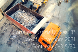 Corte di giustizia UE Sez. 8° dell'11 novembre 2021 Sentenza C‑315/20