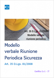 Modello Riunione Periodica Sicurezza Art. 35 TUS Modello Riunione Periodica Sicurezza Art. 35 TUS