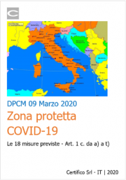 DPCM 9 marzo: Sintesi misure Zona protetta