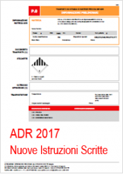 ADR 2017 Preview: Nuove Istruzioni Scritte ADR 2017 ADR 2017 Preview: Nuove Istruzioni Scritte ADR 2017