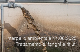 Interpello ambientale 11.06.2025 - Trattamento di fanghi provenienti da terzi in impianti di depurazione acque reflue urbane