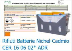 Rifiuti Batterie Nichel-Cadmio ADR Rifiuti Batterie Nichel-Cadmio ADR