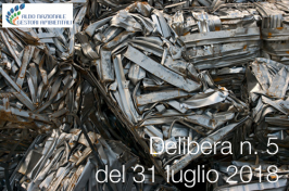 Delibera n. 5 del 31 luglio 2018 Delibera n. 5 del 31 luglio 2018