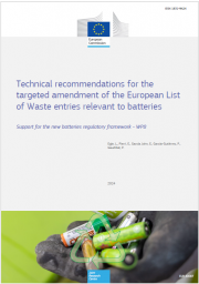 Amendment of the European List of Waste entries relevant to batteries