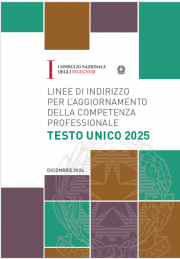 Linee di indirizzo aggiornamento competenza professionale Ingegneri - Testo Unico 2025
