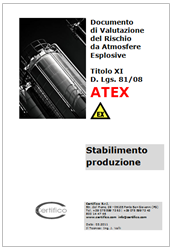 Documento di Valutazione del Rischio ATEX Documento di Valutazione del Rischio ATEX