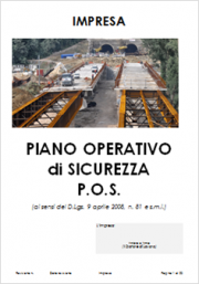 Modello POS: Piano Operativo Sicurezza Modello POS: Piano Operativo Sicurezza