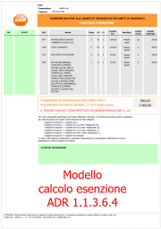 Modello calcolo esenzione ADR merci categorie di trasporto differenti 1.1.3.6.4 Modello calcolo esenzione ADR merci categorie di trasporto differenti 1.1.3.6.4