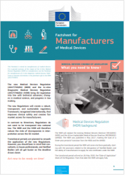 Factsheet for Manufacturers of Medical Devices and In-Vitro Diagnostic