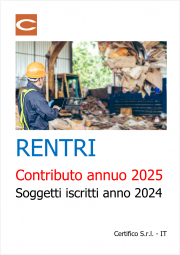 RENTRI Contributo annuo 2025 - soggetti iscritti nell’anno 2024