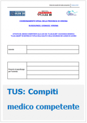 Compiti del Medico Competente: una scheda sintesi Compiti del Medico Competente: una scheda sintesi