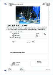 EN 982: Valutazione Rischi norma tipo B EN 982: Valutazione Rischi norma tipo B