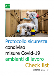 Protocollo sicurezza condiviso misure Covid-19 ambienti di lavoro | Check list Protocollo sicurezza condiviso misure Covid-19 ambienti di lavoro | Check list