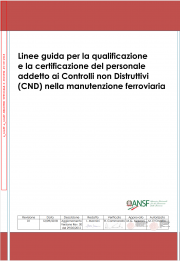 Linee guida Personale addetto ai CND nella manutenzione ferroviaria