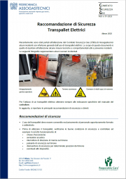 Raccomandazione di Sicurezza Transpallet Elettrici 