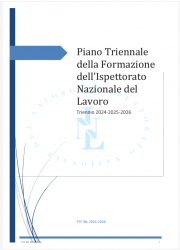 Piano Triennale della Formazione INL | 2024-2025-2026