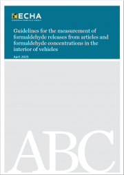 ECHA 2025 - Guidelines for the measurement of formaldehyde