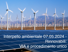 Interpello ambientale 07.05.2024 - Rinnovabili: VIA e procedimento unico