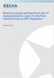 Relazione annuale 2017 esportazioni importazioni regolamento PIC