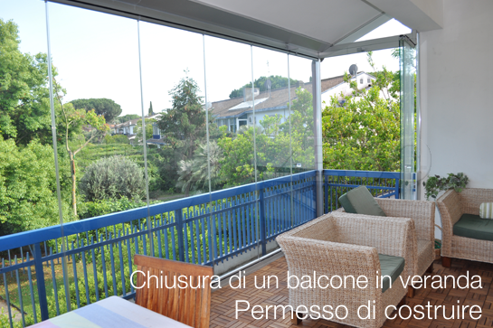 Permesso di costruire Chiusura balcone in veranda Permesso di costruire Chiusura balcone in veranda