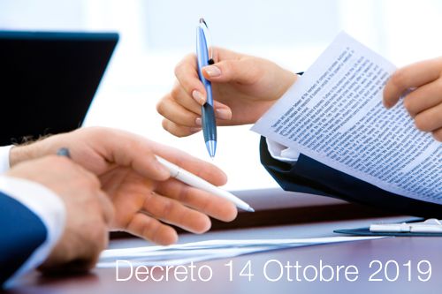 Decreto 14 ottobre 2019 Decreto 14 ottobre 2019