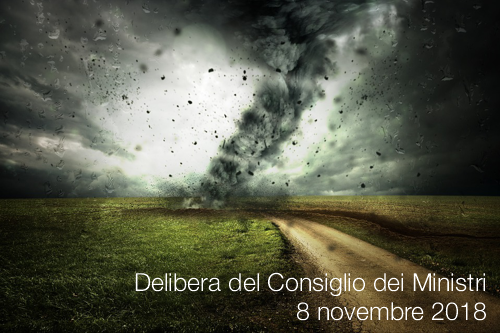 Delibera del Consiglio dei Ministri 8 novembre 2018 Delibera del Consiglio dei Ministri 8 novembre 2018