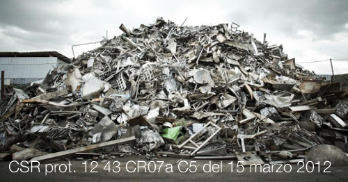 CSR prot 12 43 CR07a C5 del 15 marzo 2012 CSR prot 12 43 CR07a C5 del 15 marzo 2012
